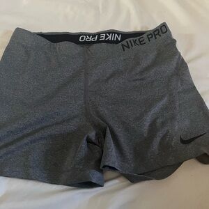 Nike Pro Women's Athletic Shorts in Dark Gray